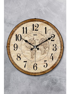 Bombe Cam Duvar Saati, 36 Cm, Sessiz Mekanizma, Dekoratif Tasarım, Siyah Renk