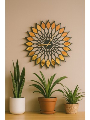 Renkli Pleksi ve Mdf Detaylı Modern Duvar Saati, Sessiz Mekanizma, 42 cm Ev Dekoru