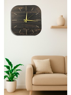 Renkli Modern Ahşap Duvar Saati, Şık ve Dekoratif Tasarım