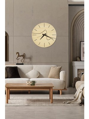 Şık Çift Renk Ahşap Duvar Saati, Modern ve Dekoratif Tasarım