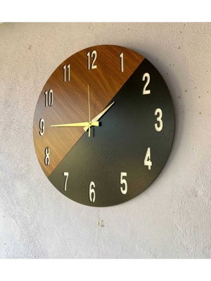 Modern Ahşap Duvar Saati, Şık, Dayanıklı ve Uygun Hediye Seçeneği No:10