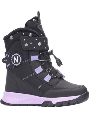 Kız Çocuk Kürklü Su Geçirmez Kışlık Kaymaz Taban Bot