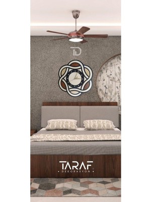 Renkli Sarmal Lazer Kesim Dekoratif Duvar Saati, Şık ve Modern Tasarım