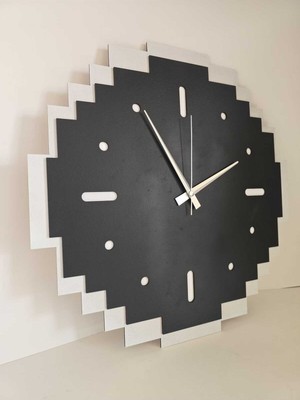 Ahşap Çocuk Odası Duvar Saati, Sessiz Mekanizma, 42X42 Cm, Beyaz Renk