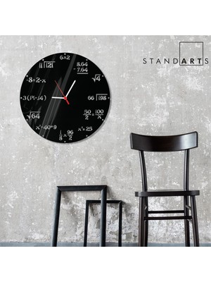 Şık Siyah Dekoratif Duvar Saati, Modern ve Zarif Tasarım