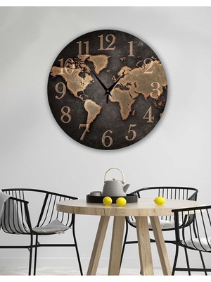 Şık Metalik Retro Duvar Saati 35X35 Cm, Modern Tasarım ile Evinize Zarafet Sağlar