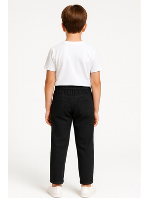 Okul Için Rahat ve Şık Siyah Kot Pantolon