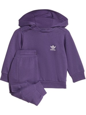 Adidas Bebek  Mor  Eşofman Hoodıe Set JY4867