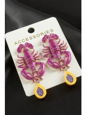 Yengeç Mineli Küpe