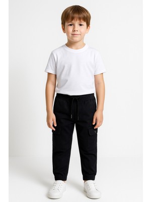 Okul Için Siyah Kargo Pantolon