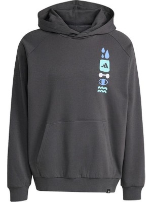 Adidas Performance JX1811 Power Graphic Kapüşonlu Üst