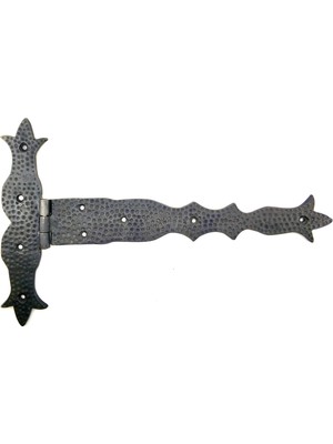 Antika Tarz Dekoratif Pirinç Kuyruklu Dövme Menteşe - 251X393 Mm, Oksit