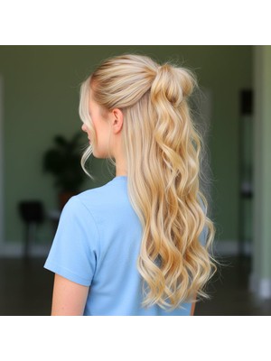 Fiber Sentetik Dalgalı Yarım Ay + 2 Yan Çıt Çıt / Balköpüğü Beyaz Platin Röfleli