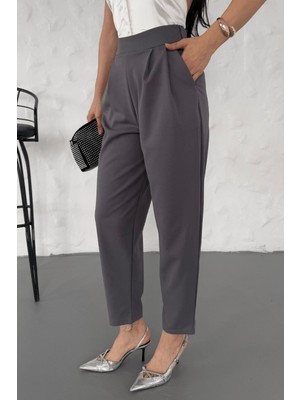 Scuba Harem Pantolon, Krep Kumaş, Rahat Kalıp