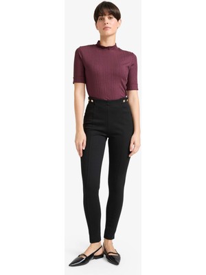 DeFacto Düğme Detaylı Uzun Tayt F2069AX25WN