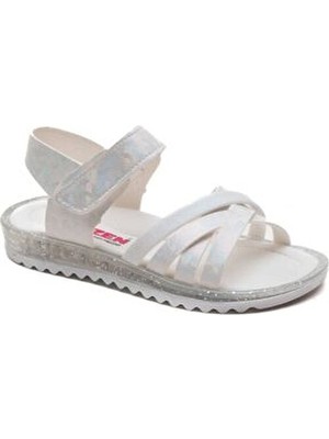 Arzen Bebe Kız Çocuk Sandalet Kauçuk Taban Cırt Cırtlı İnce Topuk Tasarımı ile Rahat