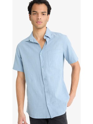 DeFacto Slim Fit Polo Yaka Kısa Kollu Gömlek F6343AX25AU