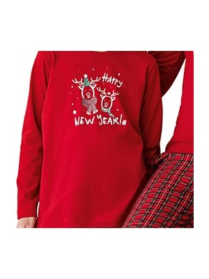 Arnetta AR3514C Anne Kız New Year Kışlık Ikili Pijama Takım (Kız Çocuk)