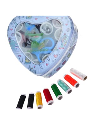 Iplik Set Teneke Kutu Kalpli Dikiş Seti