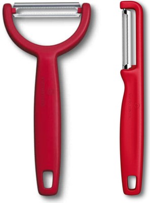 Victorinox Kırmızı Soyma ve Soyacak Seti Paslanmaz Çelik Malzeme ile 2 Parça