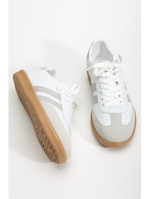 Füme Renkli Daxtors Sanbo Ortopedik Unisex Sneaker Düz Tabanlı Poliüretan Spor Ayakkabı