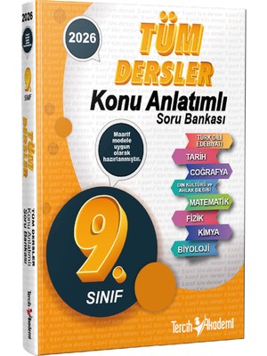 Tercih Akademi 9. Sınıf Tüm Dersler Konu Anlatımlı Soru Bankası 2026 Ciltli Tekil Ürün