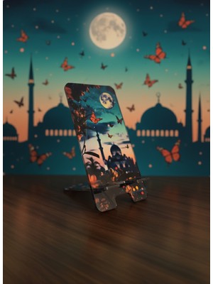 Standora Pleksi Telefon Standı ve Telefon Tutucu Premium Dolunay Cami Epoksi Baskı Tasarım