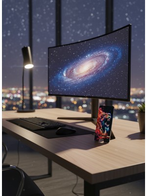 Standora Pleksi Telefon Standı ve Telefon Tutucu Premium Neon Aslan Epoksi Baskı Tasarım
