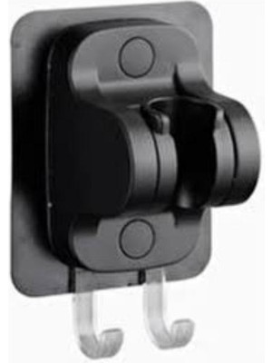 Banyo Duş Başlığı Tutucu Kendinden Yapışkanlı Siyah Renk 1 Adet Duş Askısı