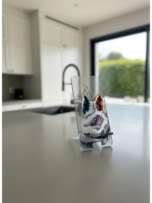 Standora Pleksi Telefon Standı ve Telefon Tutucu Premium Kristal Epoksi Baskı Tasarım