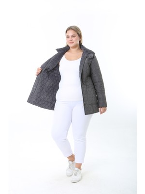 Ithal, Yumuşak Kürklü, Su Itici Mont,büyük Beden, Tavşan Tüylü Kaban,kapitone Mont, Premium Seri