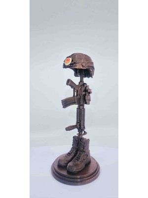 Fallen Soldier Askeri Anıt Biblo Figür