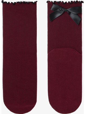Penti Pamuklu Kurdele Detaylı Fırfırlı Soket Çorap