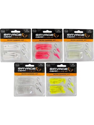 Savage Gear Lrf Micro Sandeel Kit 12 Adet(1+1.5+5) Sahte Balık Silver