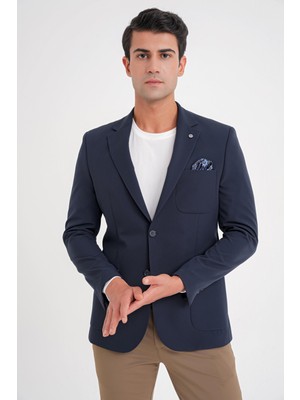 Efor Erkek C 697 CEKET Regular Fit LACİVERT-1 CASUAL