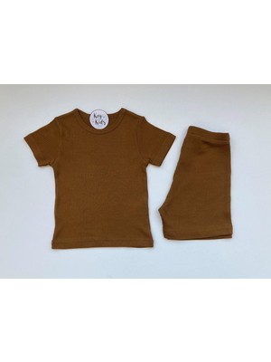 Fitilli Şortlu Modal Takım Taba