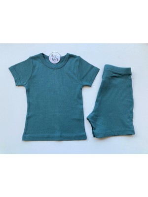Fitilli Şortlu Modal Takım Turkuaz