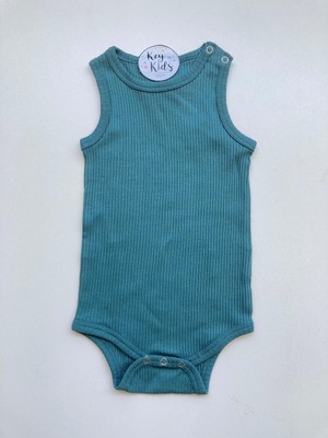 Turkuaz Askılı Fitilli Modal Çıtçıtlı Body