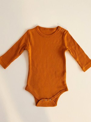 Balkabağı Fitilli Modal Uzun Kol Body