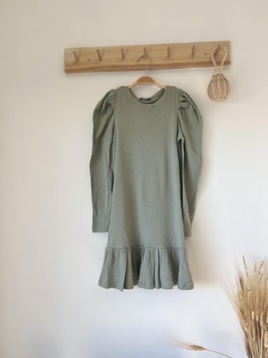 Mint Modal Fitilli Iskandinav Kız Çocuk Elbise