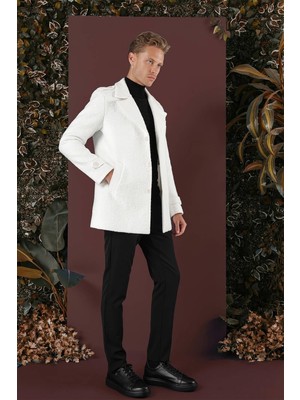 Ka 078 Slim Fit Ekru Spor Kaban