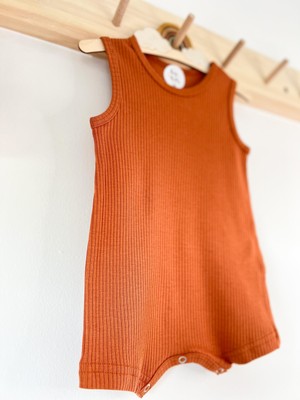 Kiremit Fitilli Askılı Romper Organik Modal Tulum %50 Modal %50 Pamuk