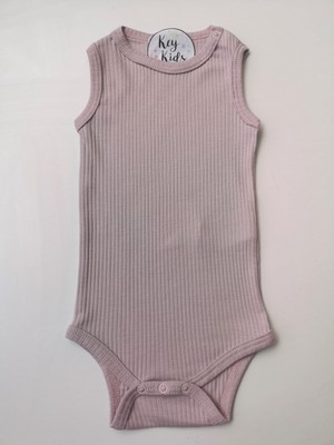 Lila Askılı Fitilli Modal Çıtçıtlı Body