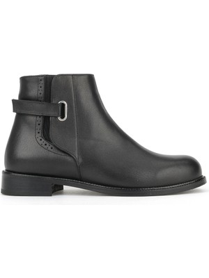 Ziya, Kadın Hakiki Deri Bot 1531030ZB123 Siyah