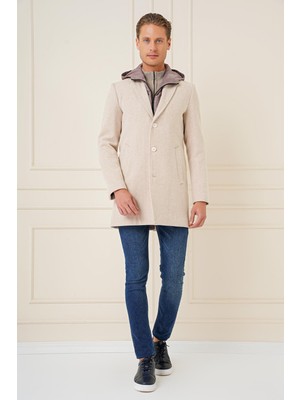 Efor Erkek Slim Fit Bej Spor Kaban KA 089