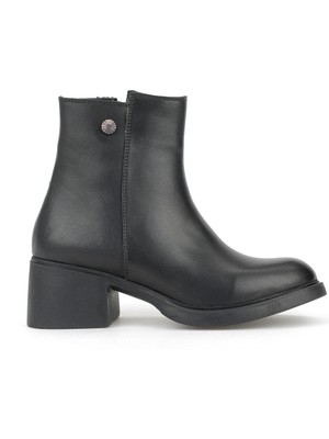 Ziya, Kadın Hakiki Deri Bot 153359Z621 Siyah