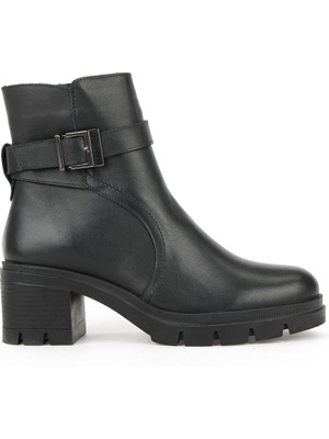 Ziya, Kadın Hakiki Deri Bot 1531022Z7694 Siyah