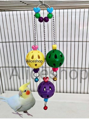 Alice Shop Sultan Sevda Cennet Papağanı Muhabbet Kuşu Sarkıt Zilli Toplu Oyuncak