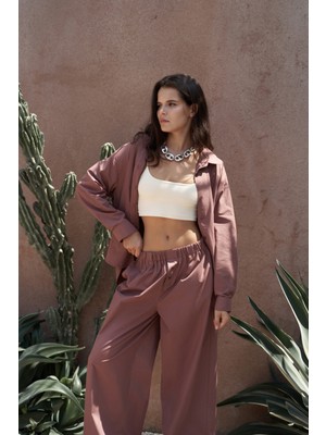 Mirabella Açık Bordo Gömlek Pantolon Takım