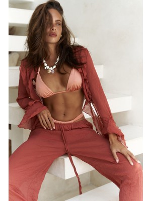 Olivia Kiremit Gömlek Pantolon Takım